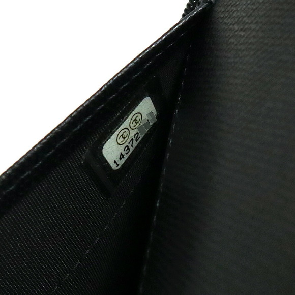 Chanel Coco Button Organizer Large Long Wallet Calf Leather Black - Picture 12 of 12